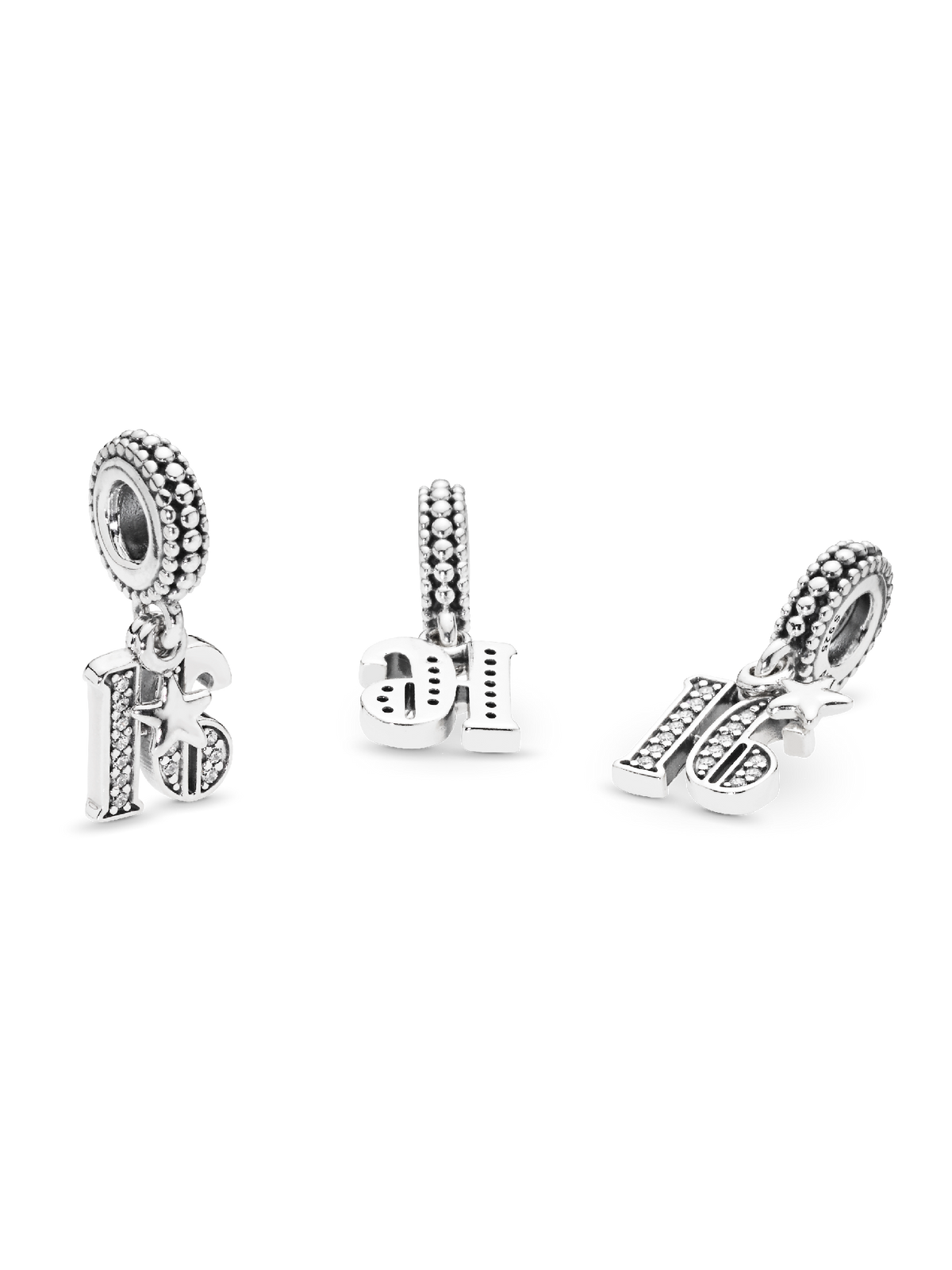 16th Celebration Charm - Sterling silver