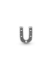 Letter U Alphabet Charm - Sterling silver