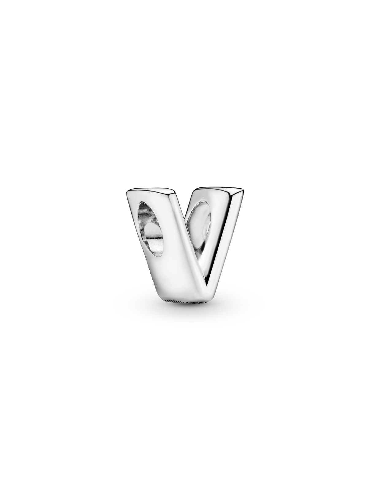 Letter V Alphabet Charm - Sterling silver
