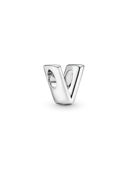 Letter V Alphabet Charm - Sterling silver
