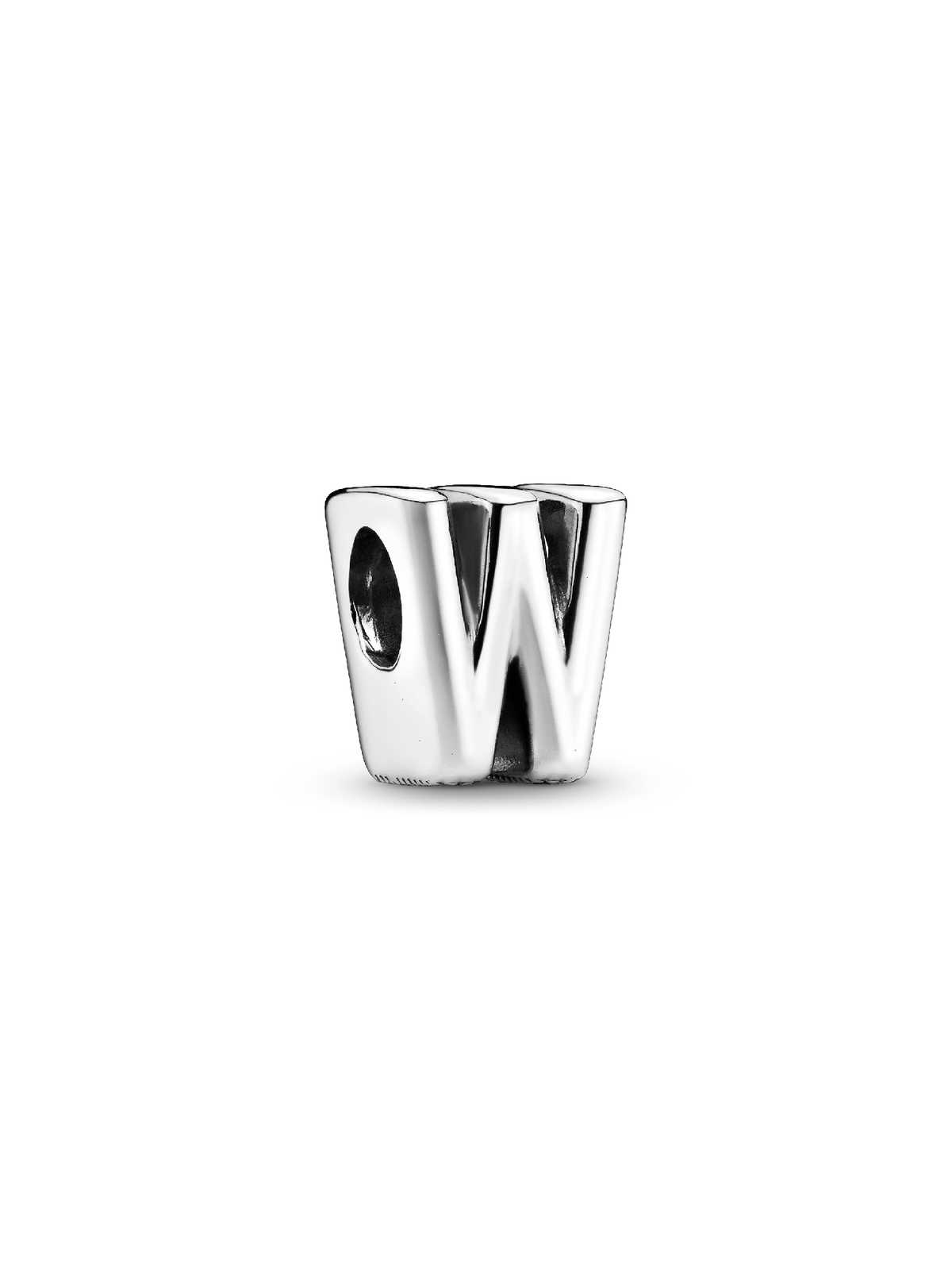 Letter W Alphabet Charm - Sterling silver