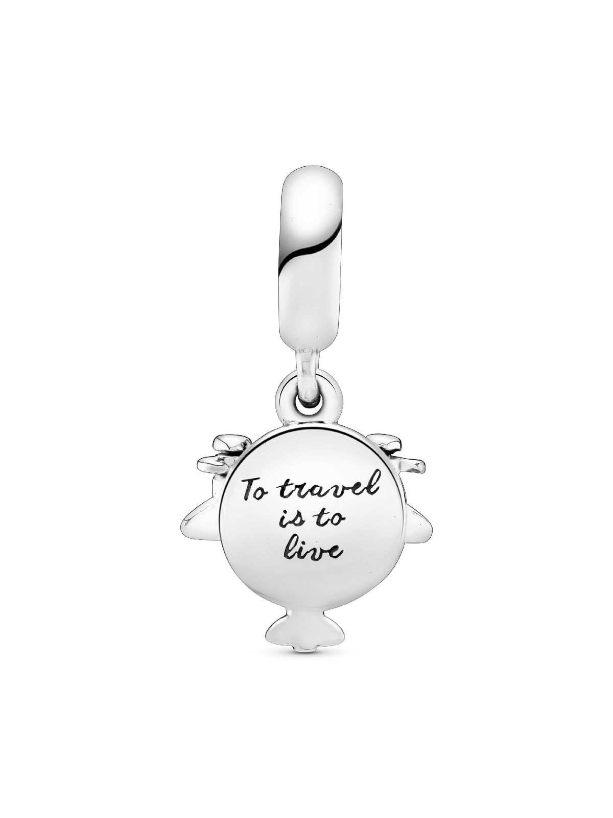 FINAL SALE - Propeller Plane Dangle Charm - Sterling silver