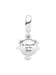 FINAL SALE - Propeller Plane Dangle Charm - Sterling silver