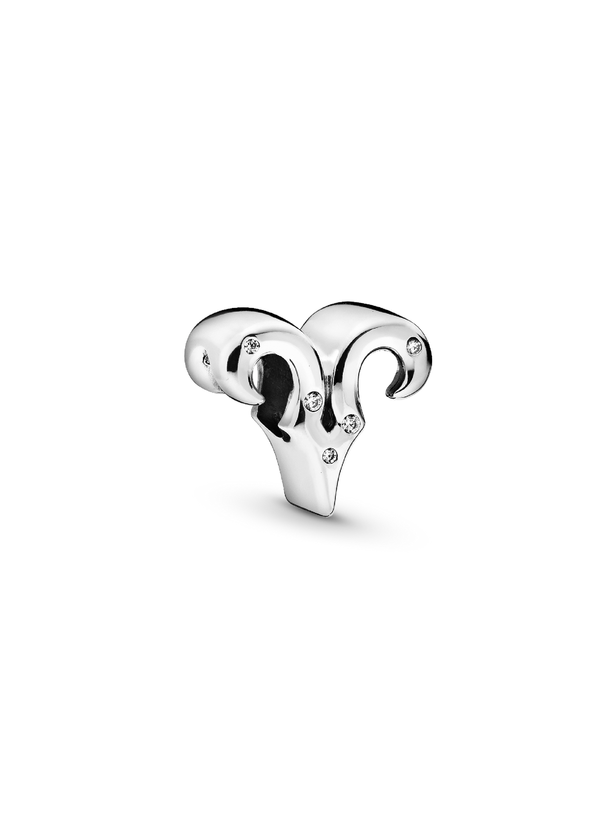 Sparkling Aries Zodiac Charm - Sterling silver