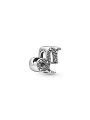 Sparkling Capricorn Zodiac Charm - Sterling silver