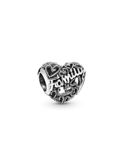 Family Heart Charm - Sterling silver