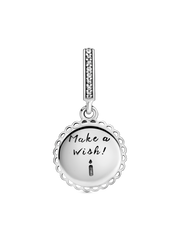 Pink Birthday Cake Dangle Charm - Sterling silver