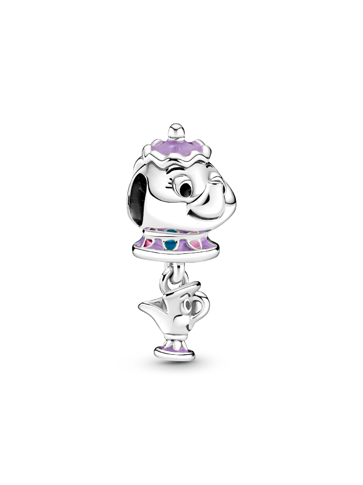 Disney Beauty and the Beast Mrs. Potts and Chip Dangle Charm - Sterling silver