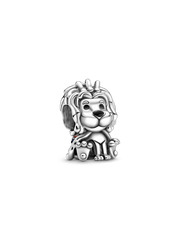 FINAL SALE - Wavy Union Jack Lion Charm - Sterling silver