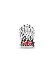 FINAL SALE - Wavy Union Jack Lion Charm - Sterling silver