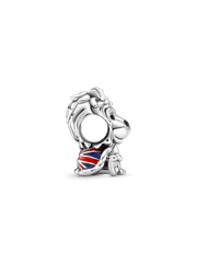 FINAL SALE - Wavy Union Jack Lion Charm - Sterling silver