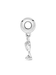 Stethoscope Heart Dangle Charm - Sterling silver