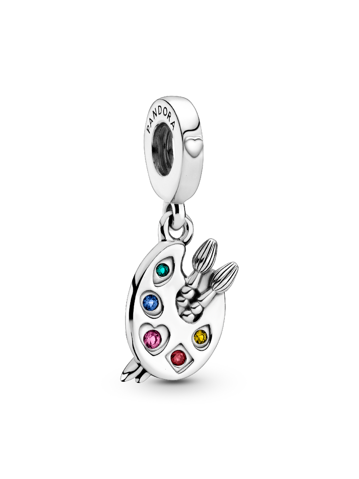Artist's Palette Dangle Charm - Sterling silver