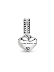 FINAL SALE - Daughter- & Mother in Law Split Dangle Charm - Sterling silver