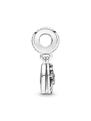 Double Dangle Tree & Galaxy Moon Charm - Sterling silver