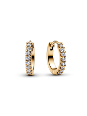 Pandora Era Lab-grown Diamond Hoop Earrings 14K Gold - 0.009 ct TW, 14k gold