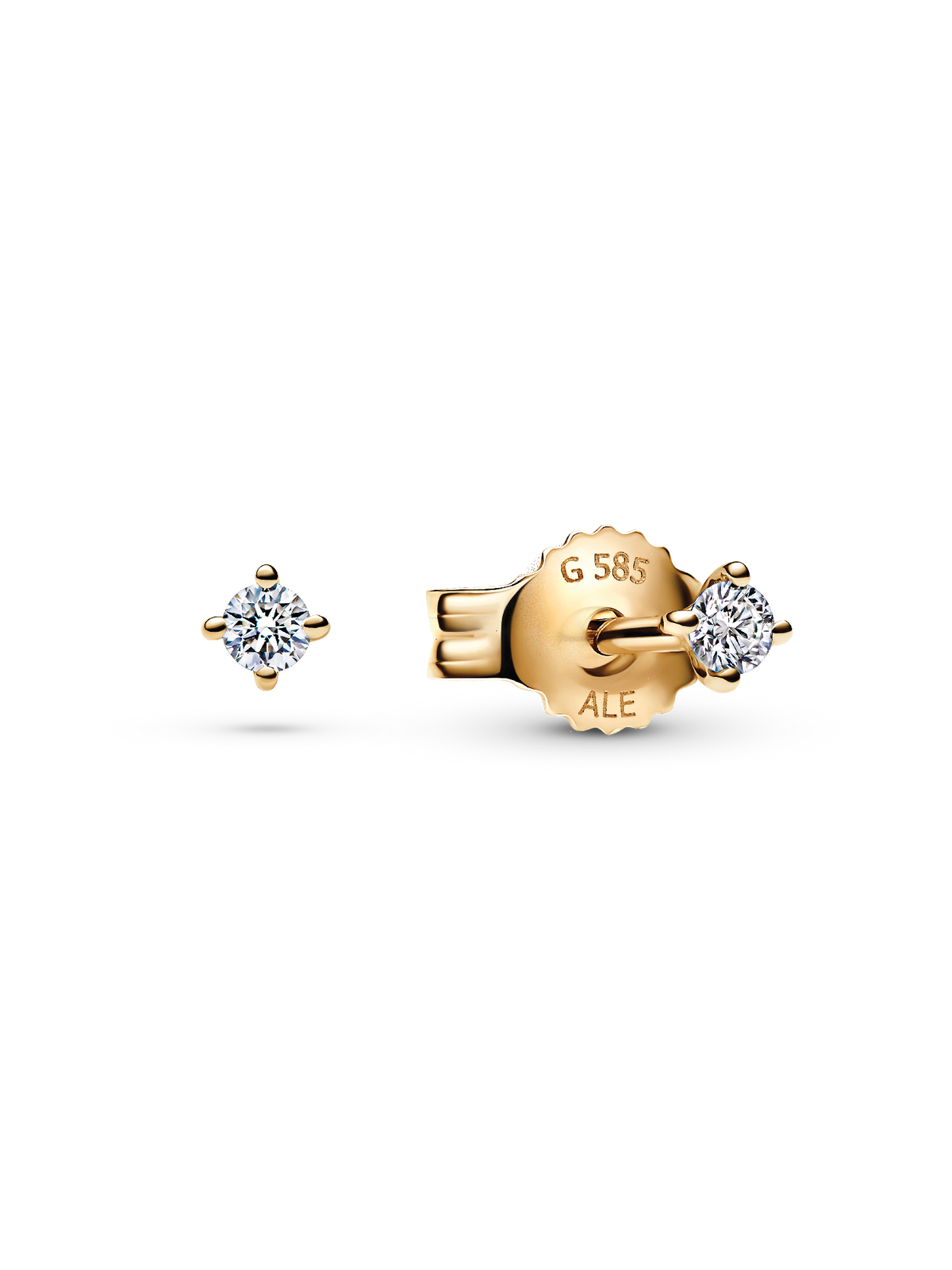 Pandora Era Lab-grown Diamond Stud Earrings 14K Gold - 0.05 ct TW, 14k gold
