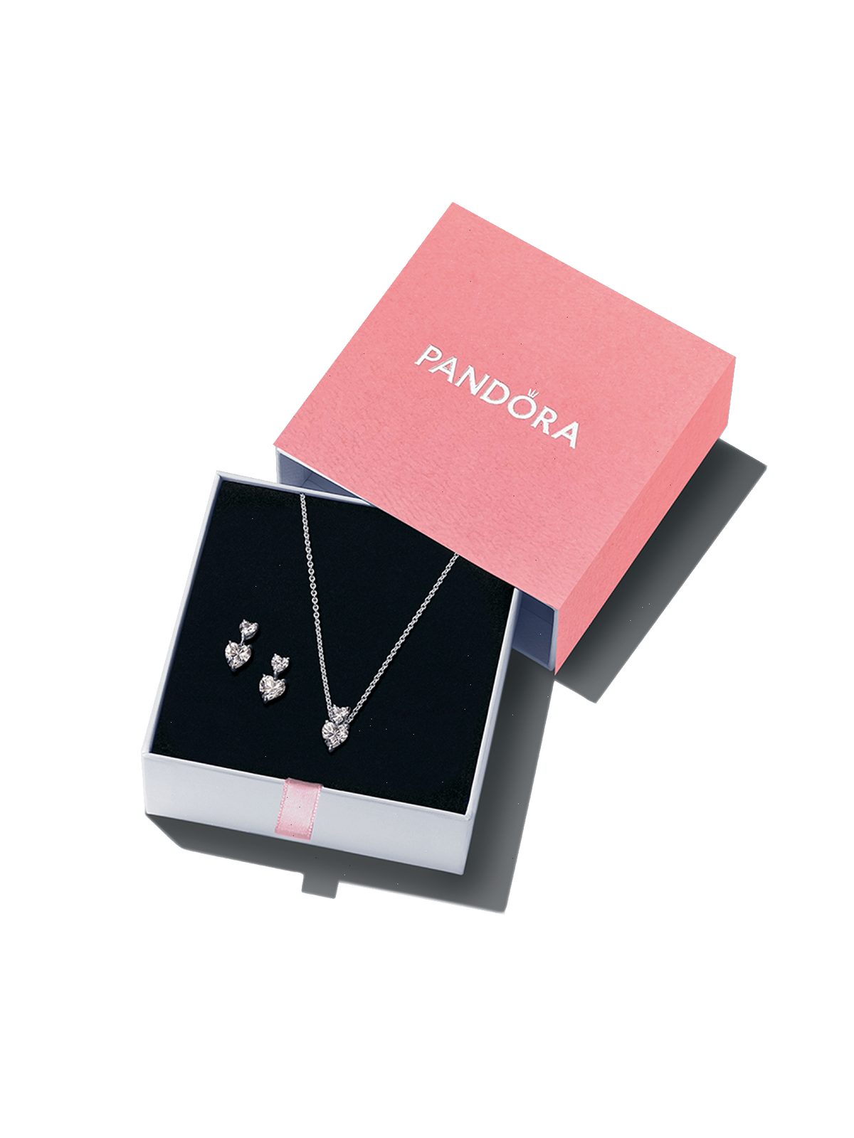 Sparkling Double Heart Gift Set - Sterling silver