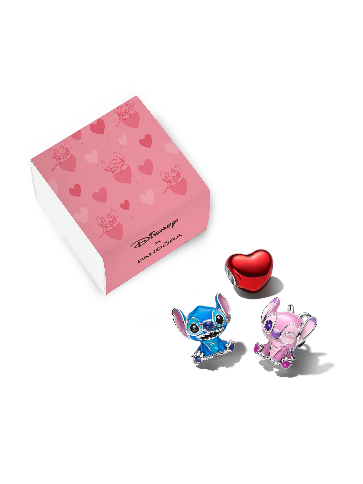 Stitch Valentines Charm Gift Set - Sterling silver