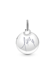 Tyla Signature Tyger Round Tag Dangle Charm - Sterling silver