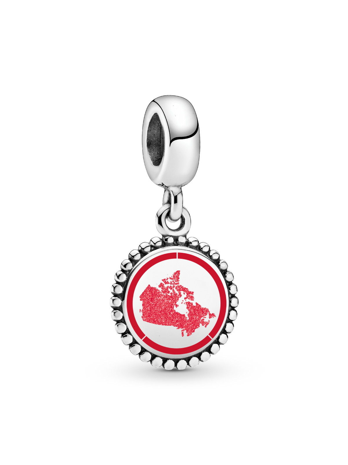 Canada Map Charm - Sterling silver