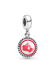 Canada Map Charm - Sterling silver