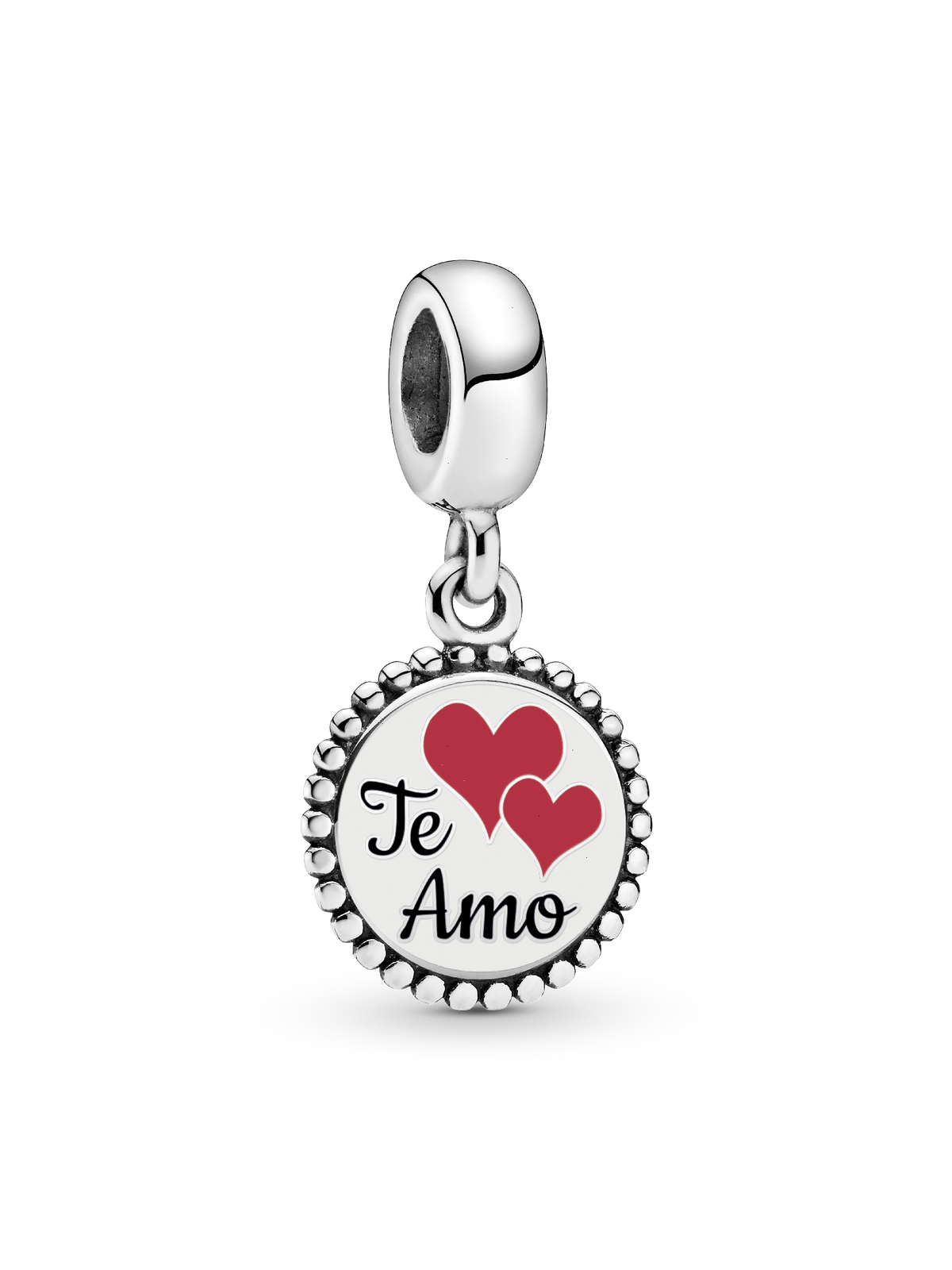 Te Amo Dangle Charm - Sterling silver