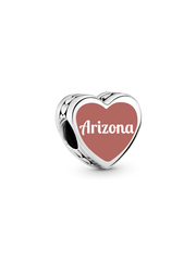 Arizona Heart Charm - Sterling silver