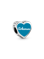 Arkansas Heart Charm - Sterling silver