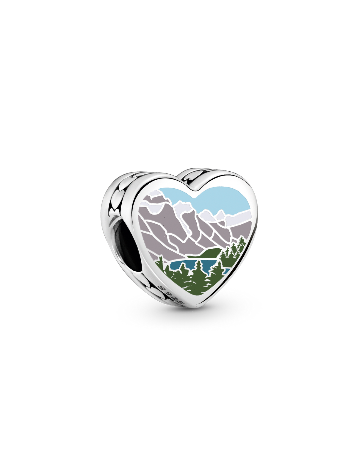 Idaho Heart Charm - Sterling silver