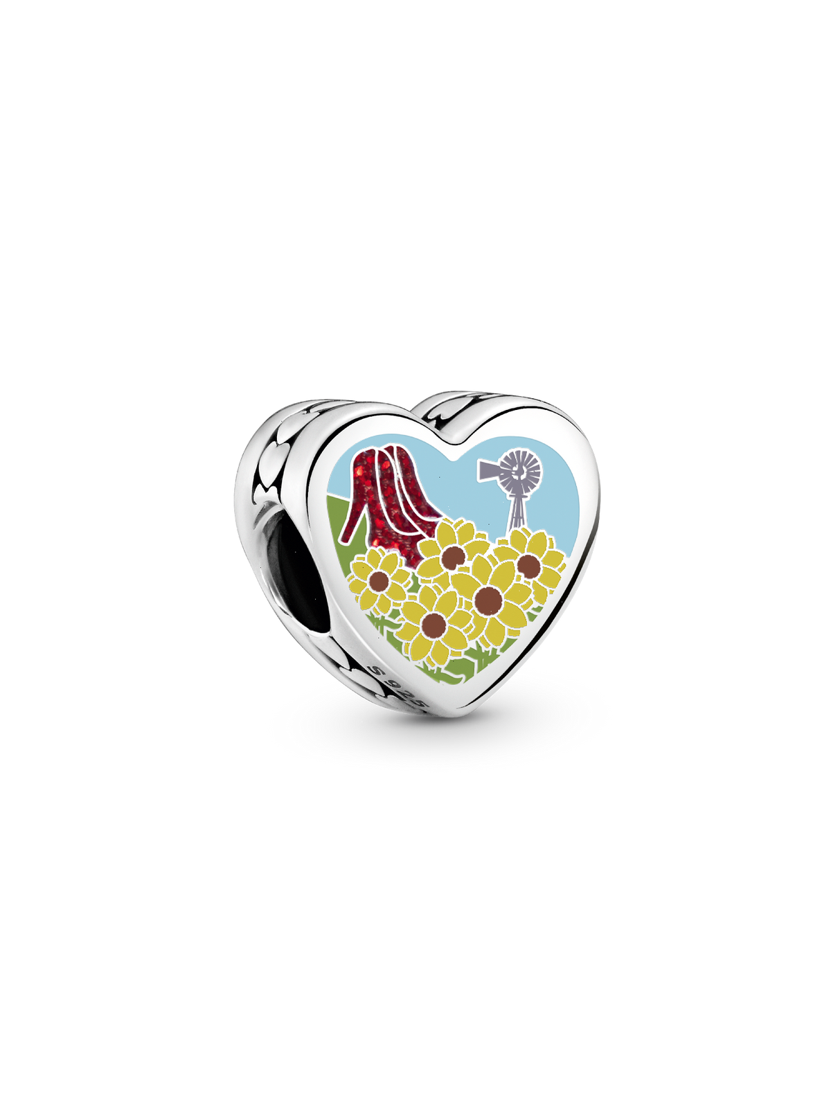 Kansas Heart Charm - Sterling silver