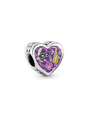 Louisiana Heart Charm - Sterling silver