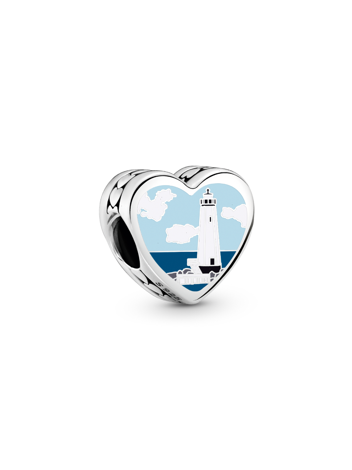 Maine Heart Charm - Sterling silver