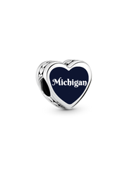 Michigan Heart Charm - Sterling silver