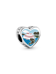 Mississippi Heart Charm - Sterling silver