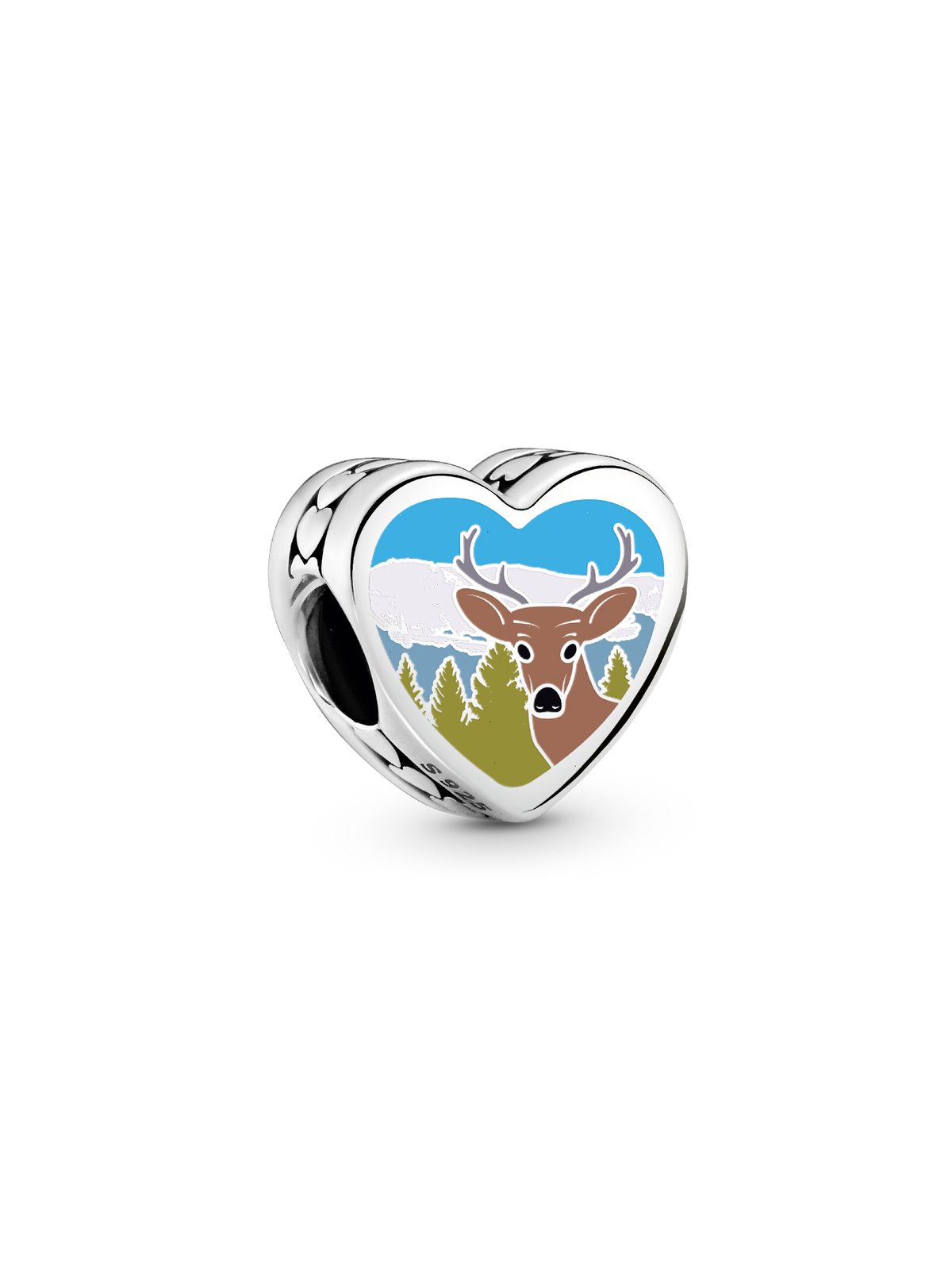 New Hampshire Heart Charm - Sterling silver