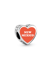 New Mexico Heart Charm - Sterling silver
