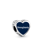Pennsylvania Heart Charm - Sterling silver