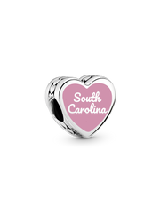 South Carolina Heart Charm - Sterling silver