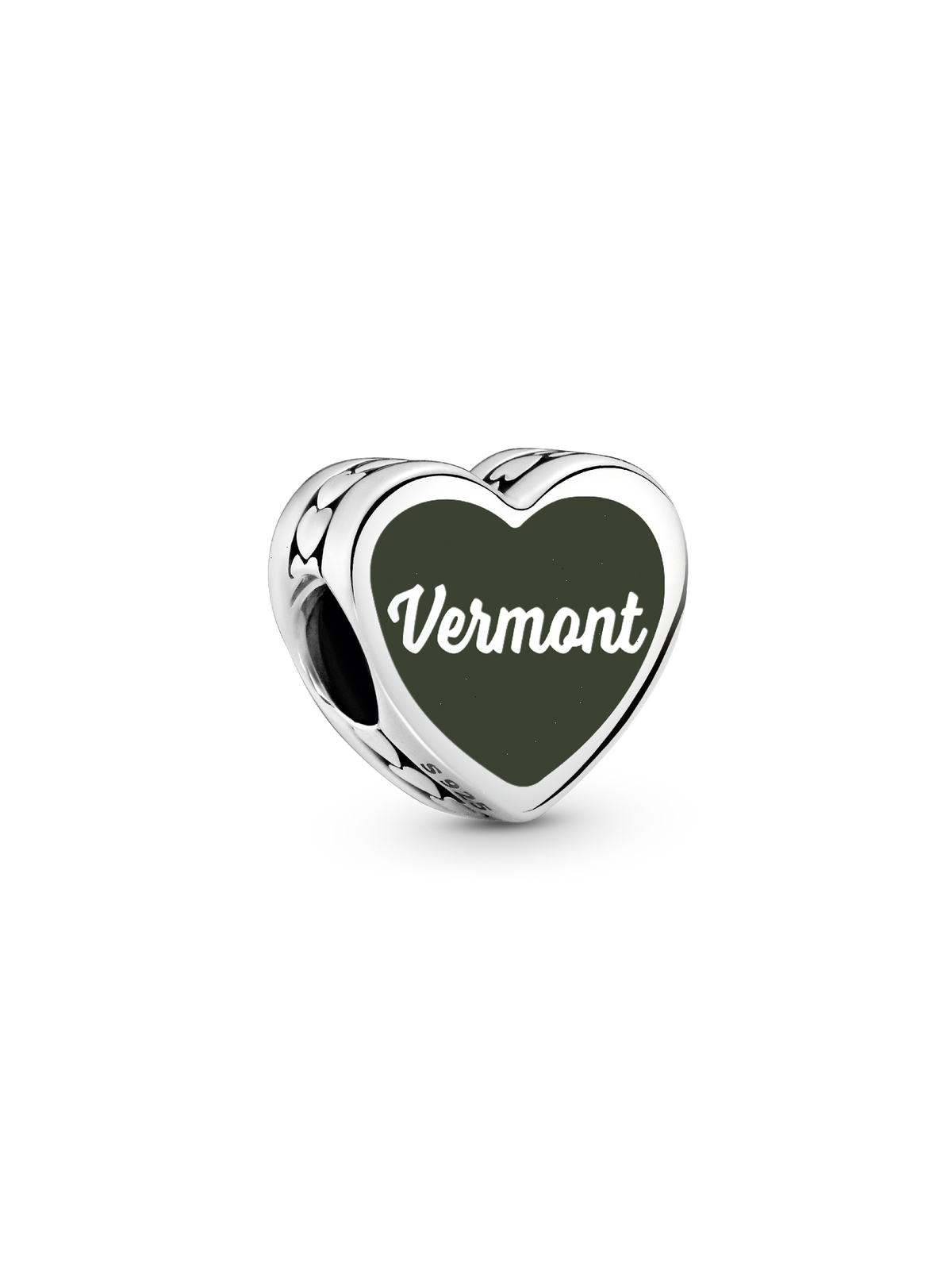 Vermont Heart Charm - Sterling silver