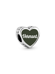 Vermont Heart Charm - Sterling silver
