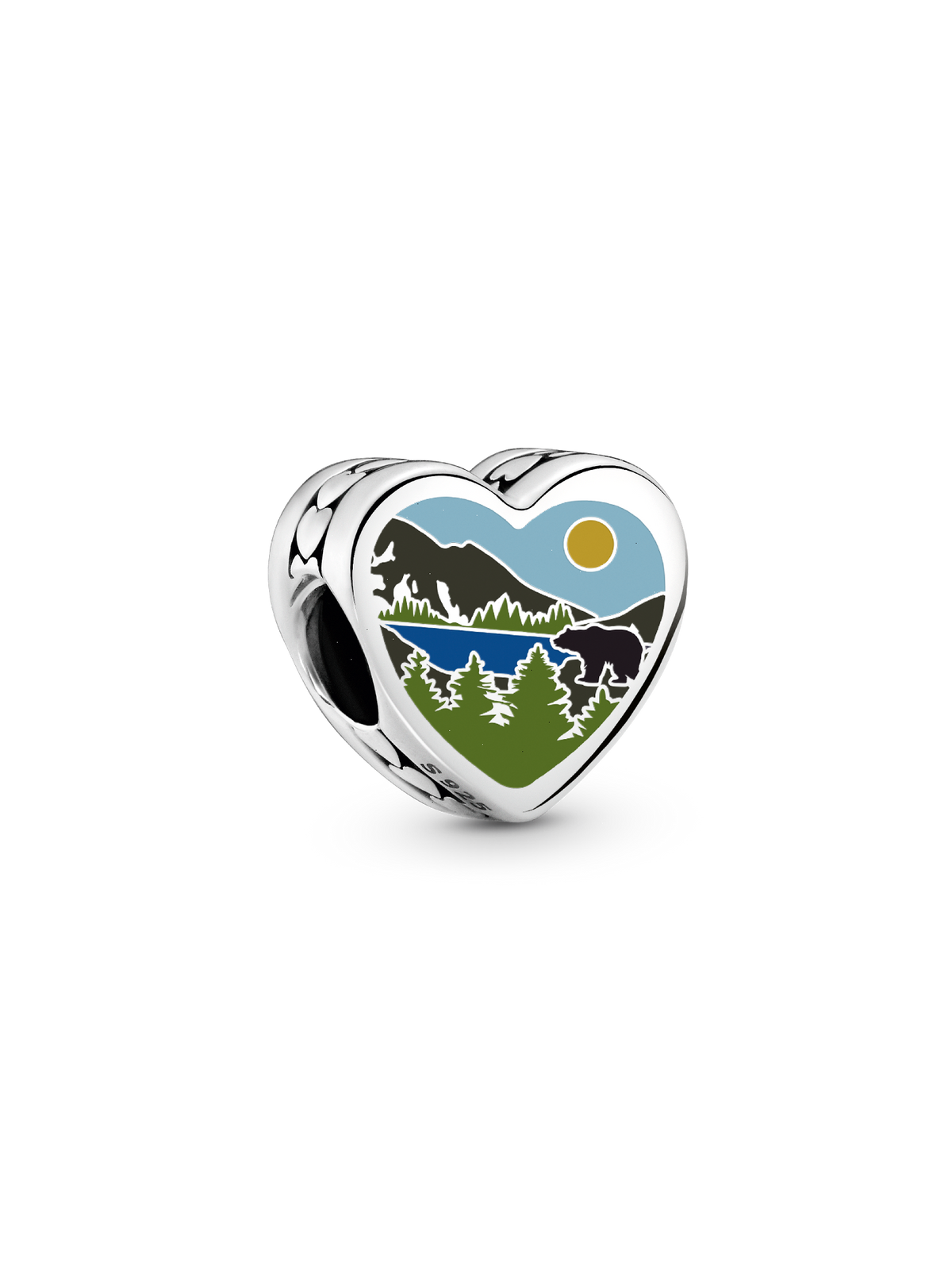West Virginia Heart Charm - Sterling silver