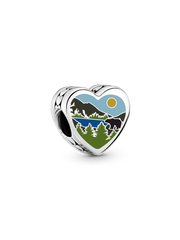 West Virginia Heart Charm - Sterling silver