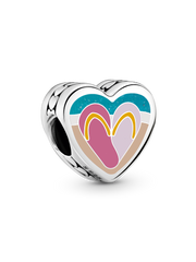 Beach Sandal Heart Charm - Sterling silver