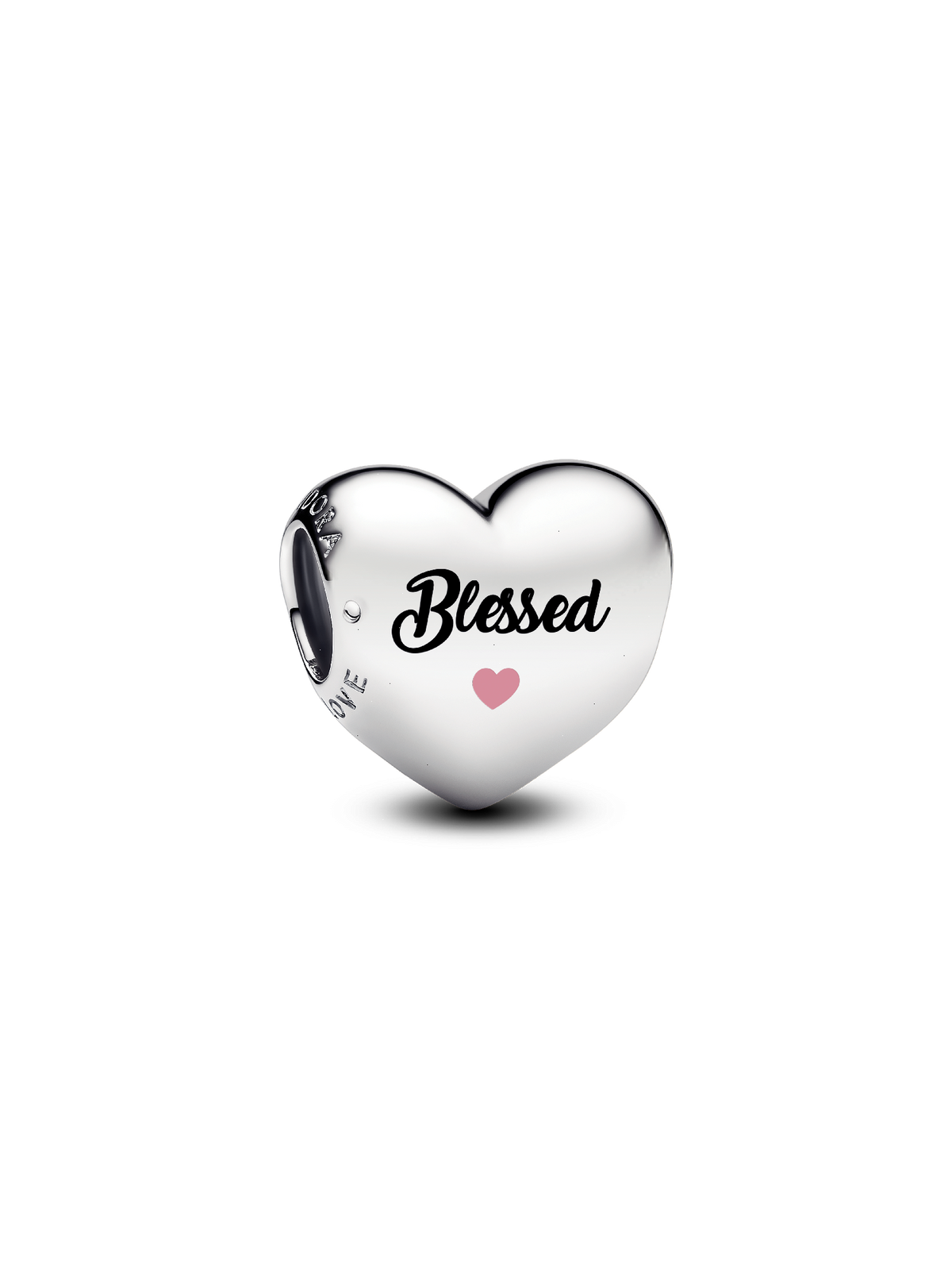 Blessed Heart Charm - Sterling silver
