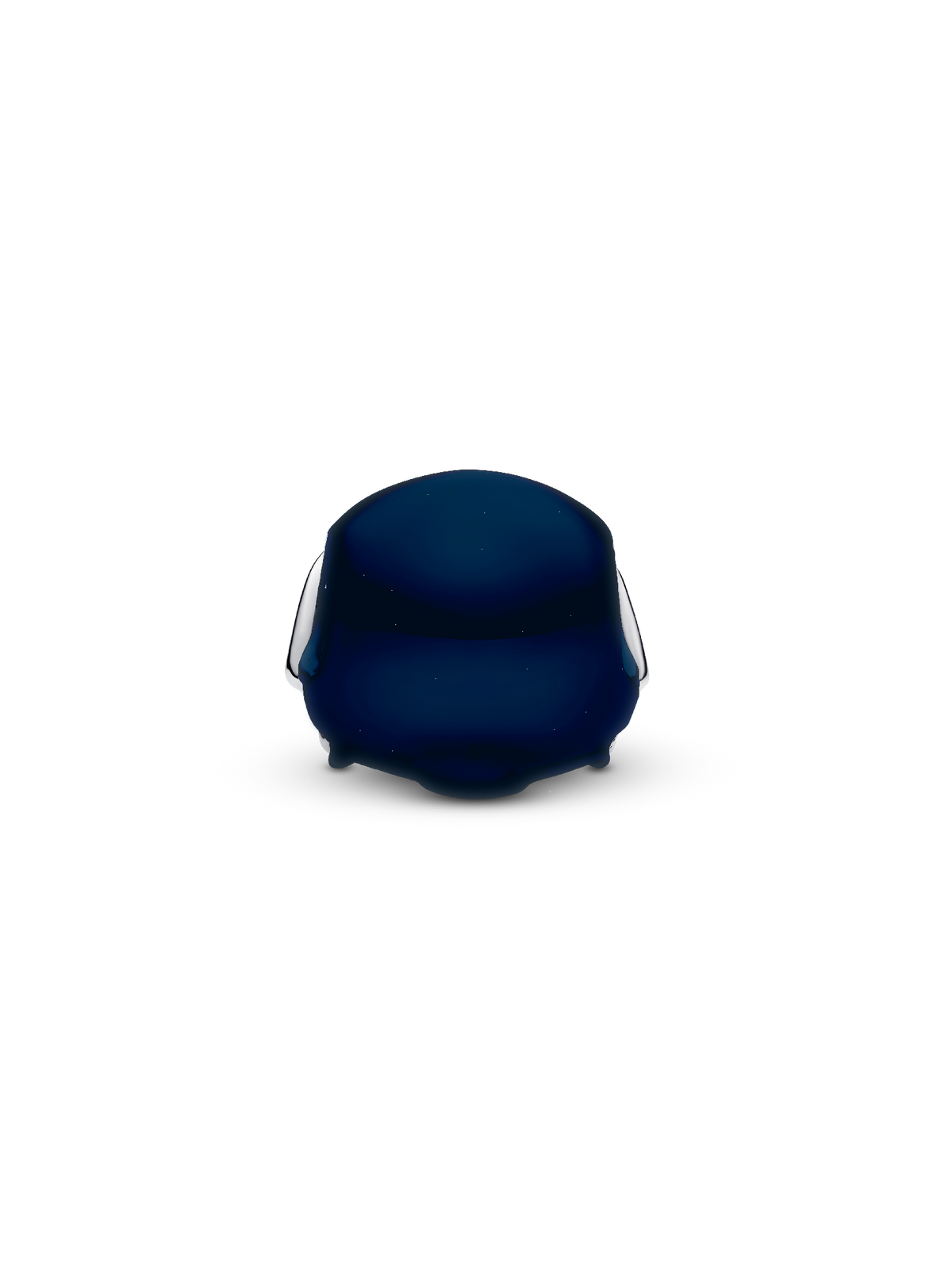 Navy Football Helmet Charm - Sterling silver