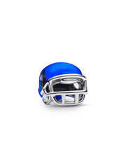 Royal Blue Football Helmet Charm - Sterling silver