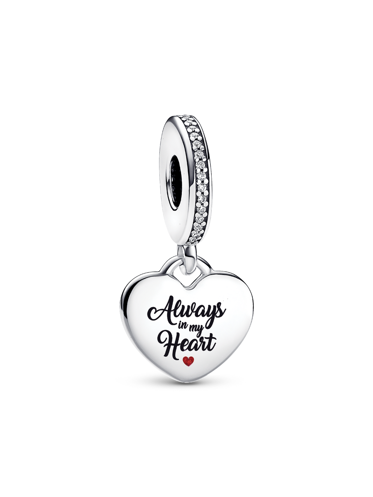 Always In My Heart Dangle Charm - Sterling silver