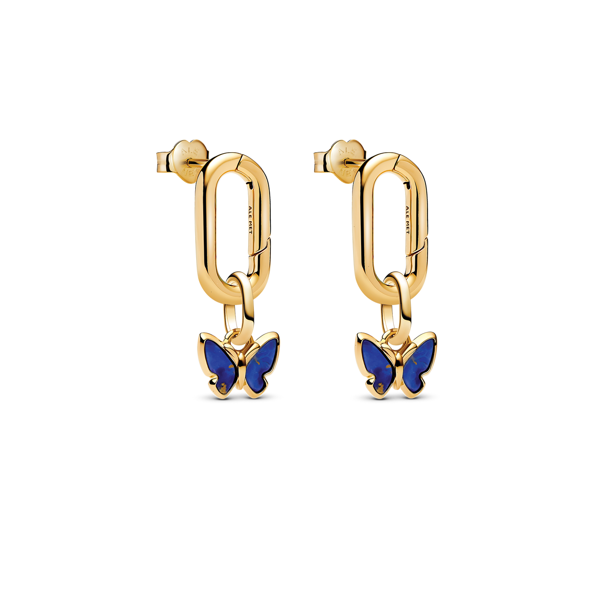 Chassing Butterflies Charm Earrings - 14k gold plating