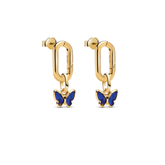 Chassing Butterflies Charm Earrings - 14k gold plating
